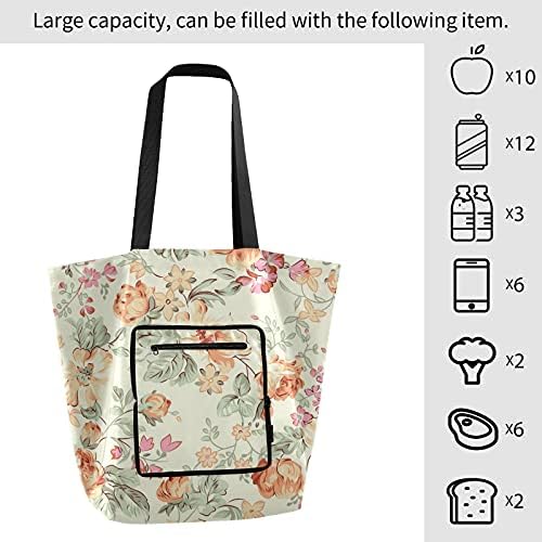 Цвеќиња со пеперутки, преклопени торбички торбички за намирници, кои можат да се користат за намирници, торба за торбичка торба