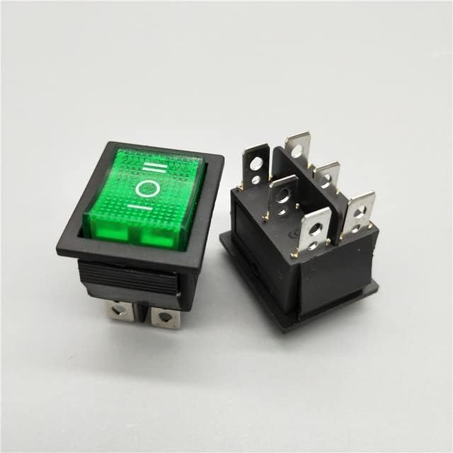 CAR DIY KCD4 Rocker Switch Switch Вклучен прекинувач за вклучување на 3 Позиција 6 Електрична опрема со светло прекинувач 16A 250VAC/