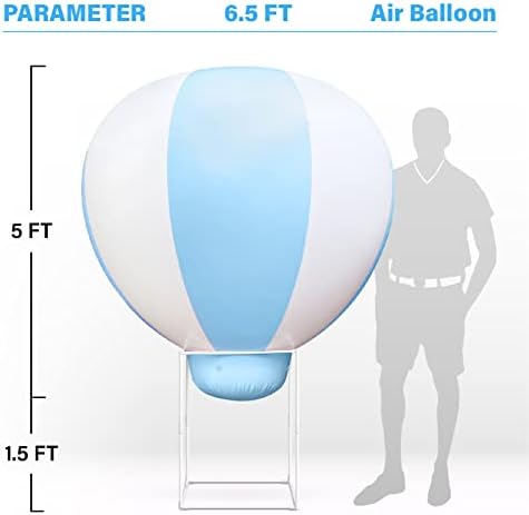 5 СТАПКИ Балон Со топол воздух Со долг држач, балон за украсување забави со воздушна пумпа, висечки балон на надувување за декорација на расадник/детска