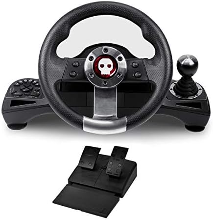 Numskull Pro Racing Wheel со педали и менувач на менувачот за PlayStation 3, Xbox One, PS4 и PC - Додаток за реален контролер на