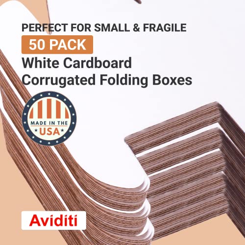 Кутии за испорака Aviditi мали 4 L x 4 W x 3 H, 50-Пак | Брановидна картонска кутија за пакување, движење и складирање 4x4x3 443