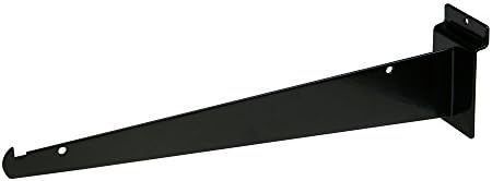 Заградата за полица со ножеви од 12 црна slatwall w/усна - 24 парчиња многу - одговара на сите панели на SLAT