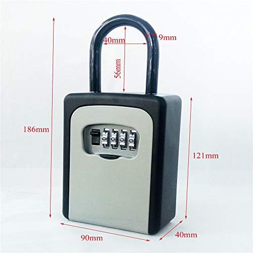 Тервере Клуч Кутија За Заклучување Клуч Безбедно Ѕидно Монтирано Заклучување Поставете Своја 4-Цифрена Комбинација Клучна Безбедносна