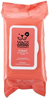 Wags &засилувач; Wiggles Прочисти Хипоалергични Марамчиња За Кучиња | Нежно Чиста &засилувач; Состојба Палтото На Вашето Куче