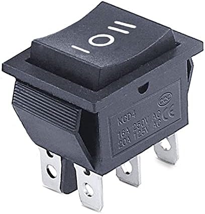 XJIM KCD4 1PCS Рокер прекинувач за прекинувач за напојување на 3 позиција 6 Електрична опрема со светло прекинувач 16A 250VAC/20A
