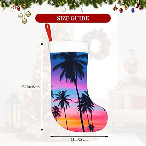Waymay палма зајдисонце Божиќно порибување 18 инчи Божиќ што виси чорап класичен празник за украсување чорапи