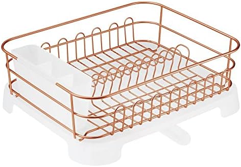 Mdesign легура челична мијалник за миење садови за сушење на решетката w/пластична лента за преклопување Spout Bryboard - Организатор за складирање