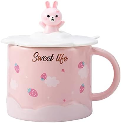 Мачка симпатична чаша од чаша од чаша чаша со керамички чај со рачка утринска утринска грнчарска млеко лате чаши. Керамички капак