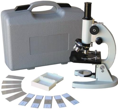 Амскоп М60А-ПС25 Монокуларен Студентски Сложен Микроскоп 40Х-640Х + 25 Подготвени Слајдови