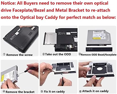 2 Оптички Залив Хард Диск HDD SSD Caddy Комплет Рамка Фиока За ASUS X455LN X455WA X455WE X456UQ X751 X751LD