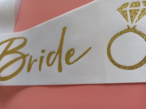 Невестата Појас-Невестата Да Биде Иднина Г-Ѓа Појас Со Бела И Златна Сјајот Диплома Партија Невестински Туш Свадба Украси Невестата