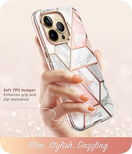 Јас-Бласон Космо Серија Случај за iPhone 13 Pro 6.1 инчен, Тенок Стилски Заштитен Случај Со Целото Тело Со Вграден Заштитник На Екранот