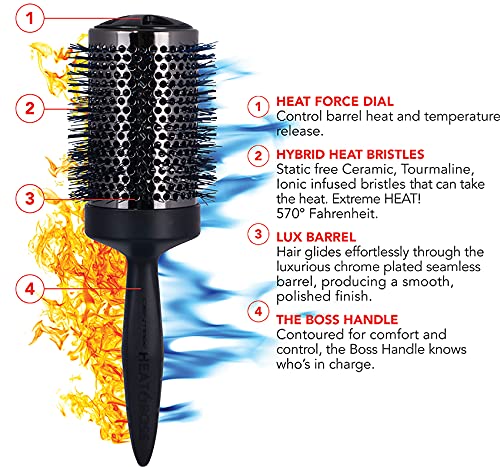 Центрикс Центрикс топлински шеф 2 ”термичка четка за коса од буриња за стилизирање на сушење удар