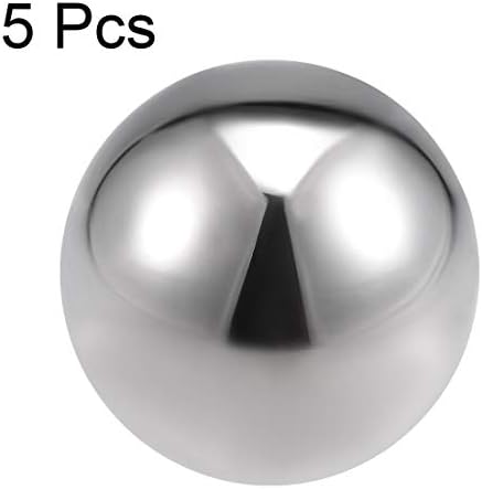 uxcell 50mm DIA 304 Не'рѓосувачки челик шуплива топка за домашна градинарска декорација 5 парчиња