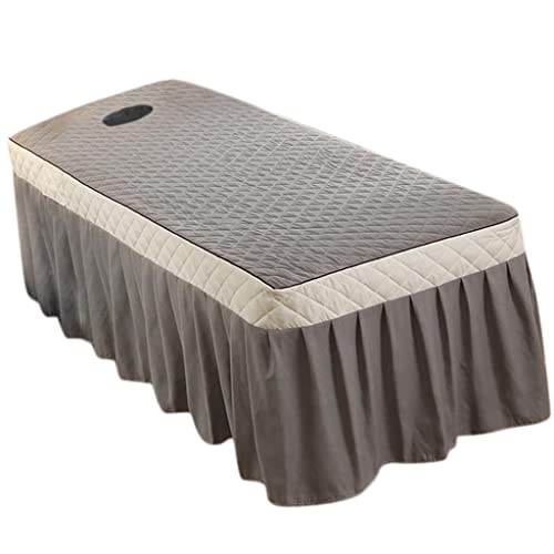 Ｋｌｋｃｍｓ 2 маса масажа со маса за маса, убавина кревет ватиран лист со валенка сива