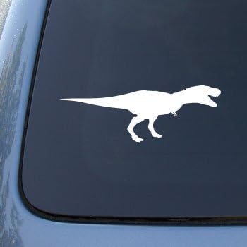 Tyrannosaurus Rex Dinosaur - Налепница за декорации со винил автомобили 1754 | Винил боја: бела