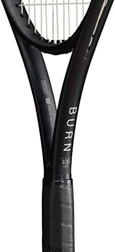 Вилсон Брн 100 V4 тениски ракета - напнато со синтетички рекет на цревата во сопствени бои - Најдобра ракета за прецизност и моќ