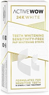 Активни леле 24К бели заби ленти за белење - чувствителни ленти за белење на забите, формула без пероксид, Белење на емајл Безбедно