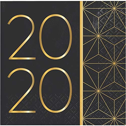 Креативно конвертирање на 2020 година Новогодишни салфетки за пијалоци, 5 “, повеќебојни бои