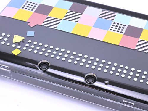GameTech 3DS XL -васаби - чиста кристална обвивка „Проверете ја шемата“