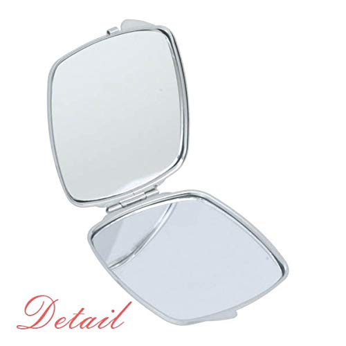 Скица за очила за сонце Скица со цртан филм Огледало Преносен компактен џеб шминка двострано стакло