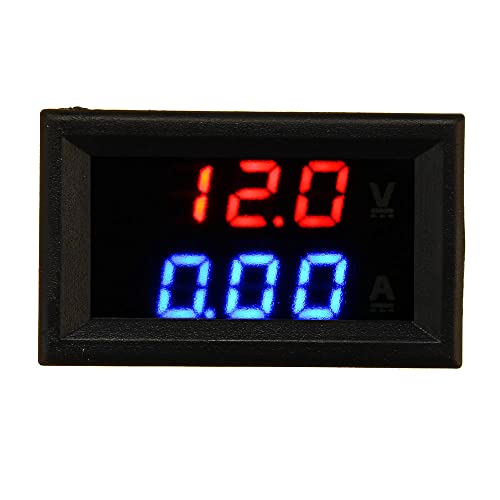 Mini Digital Voltmeter Ammeter DC 100V 10A Voltmeter Тековен метар тестер сина+црвен двоен LED дисплеј за RC Drone FPV роботи
