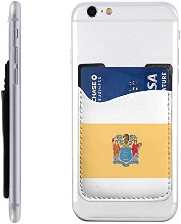 FLAG_OF_NEW_JERSEY.SVG Телефон назад Еластичен ракав за ракав за ракав мобилен телефон паричник погоден за сите мобилни телефони Повеќето
