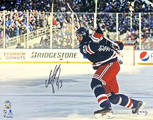 Mike Zibanejad NY Rangers NHL потпиша 11x14 Photo PSA AK93073 - Автограмирани фотографии од NHL