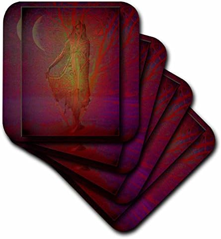 3дроза Вика Паган Гаја Викан Божица Дрво Природа Духовен Дух Митологија-Меки Подлоги, Сет од 4