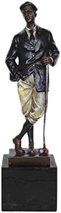 Бронзени статуи за голф Топеркин Скулптури Шарени машки метални фигурини домашни декор TPEA-038S