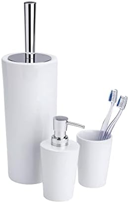 Wenko gebelet coni blanc céramique - porte -brosse à dents pour la brosse à dents et le dentifrice, céramique, 7,5 x 10,7 x 7,5 cm, blanc
