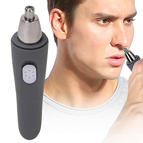 Црн електричен нос тример за коса, клипер за отстранување на назална влакна за маж и жена, бричење на косата на ушите со LED светло