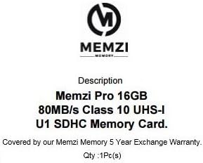 MEMZI PRO 16gb Класа 10 80MB/s Sdhc Мемориска Картичка За Panasonic HC-V550, HC-V550CT, HC-V550M, HC-550CTEF-K, HC-550EF-K, HC-V530,