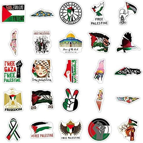 Ханал Слободен Палестина Налепница Пакет| 50 Парчиња Крајот Апартхејдот Налепници Водоотпорен Налепници Налепници За Деца,Тинејџери