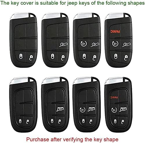 QBUC за капакот на FOB на Jeep Key со клуч за клучеви меки TPU клуч за клучеви, Dodge Durango Challenger Prighter Dart Fiat Smart Key 200/300