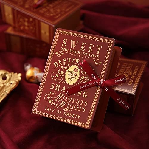 (50 парчиња) 6стилови Нова година бонбони кутија свадба креативна книга подарок кутија во ветер рака подарок кутија среќен бонбони
