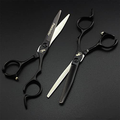 Комплети за ножици за сечење на коса, 440c не'рѓосувачки челик бербер фризер, со ножици за сечење на коса, сложувачи на ладење, комплет