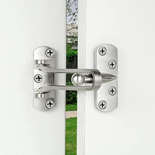 INIRET 2 Пакети Домашна Безбедносна Брава На Вратата,Штитник За Врата За Замавнување За Предната И Внатрешната Врата, Безбедносен