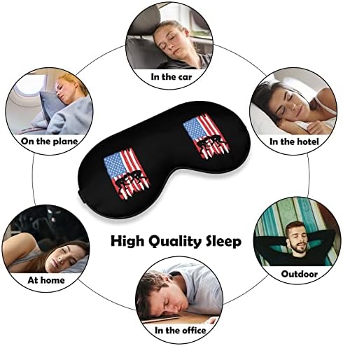 Борење Знаме На САД Мека Маска За Очи Капак Ефективно Засенчување Удобност На Очите Маска за Спиење Со Еластичен Прилагодлив Ремен
