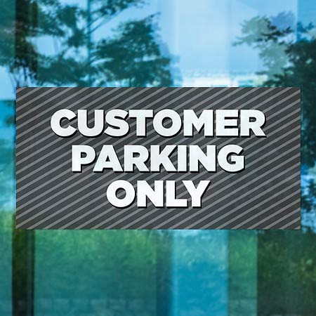 CGSignLab | Само За Паркирање На Клиенти-Сиви Ленти Прицврстување На Прозорецот | 24 x12