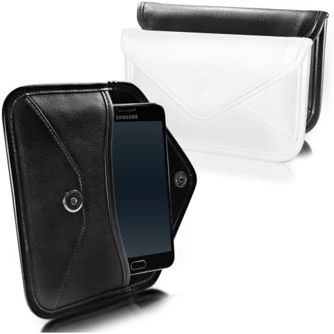 Case Boxwave Case за Alcatel OneTouch Pop C9 - Елита кожена торбичка за месинџер, синтетички кожен покритие дизајн на пликови за дизајн на