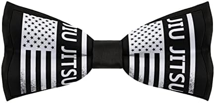 Плевелкејат Американско Знаме Џиу-Џицу Смешни Вратоврски Претходно Врзани Свечени Машнички Прилагодливи Машнички Отпечатени За Мажи