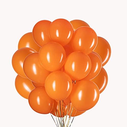 Портокал Балони 12 Инчен Латекс Партија Балон Украси, Пакет од 50