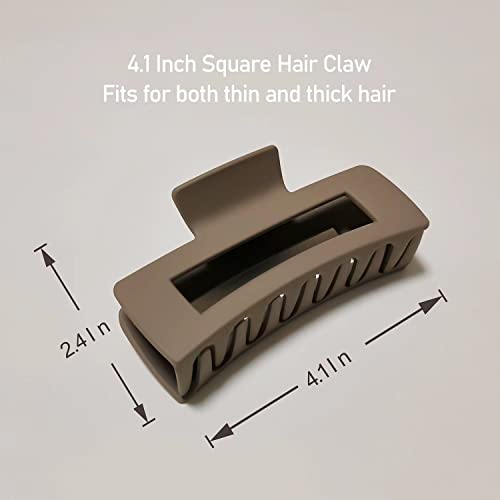 4 инчни квадратни клипови за нокти за коса со 1,6 инчни клипови за канџи со двоен ред