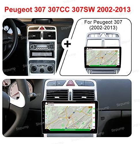 9 4+64GB Android 10 Во Цртичка Автомобил Стерео Радио Одговара за 2002-2013 Peugeot 307 307CC 307SW Gps Навигација Главата Единица