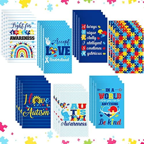 28 Парчиња Бележници За Свесност За Аутизам Масовни Мини Тинејџерски Подароци Тетратки За Аутизам Инспиративен Подарок За Жени Мажи