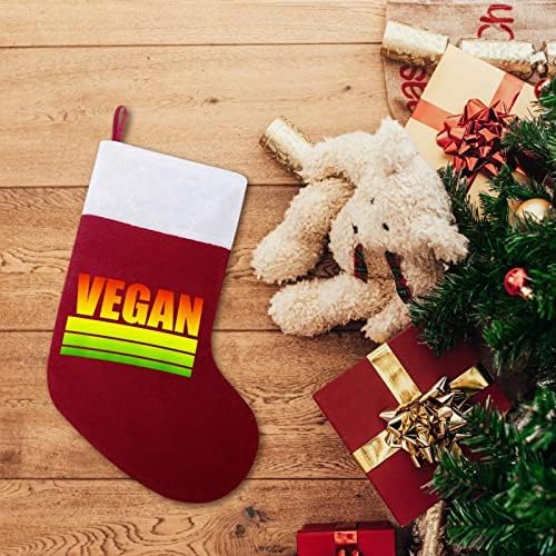 Вегански Божиќ виси чорапи за порибување за Божиќно дрво за одмор дома