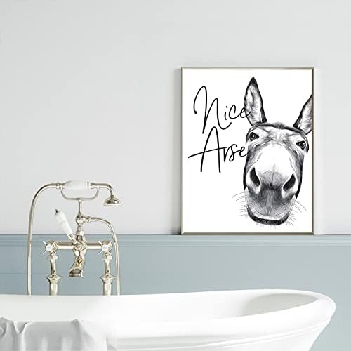 Смешни цитати за бања wallидна уметност симпатична животна бања слики магаре постер за wallидни животни портрети wallидни декор убаво