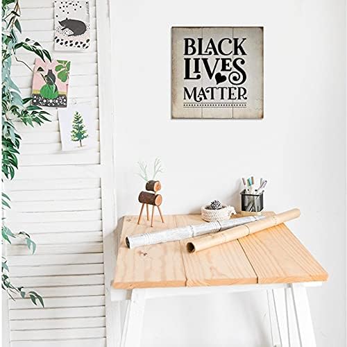 Дрво знаци wallид што виси wallид декорација црни животи знак за дневна соба кујна башем спална соба канцеларија училиште 12x12inch