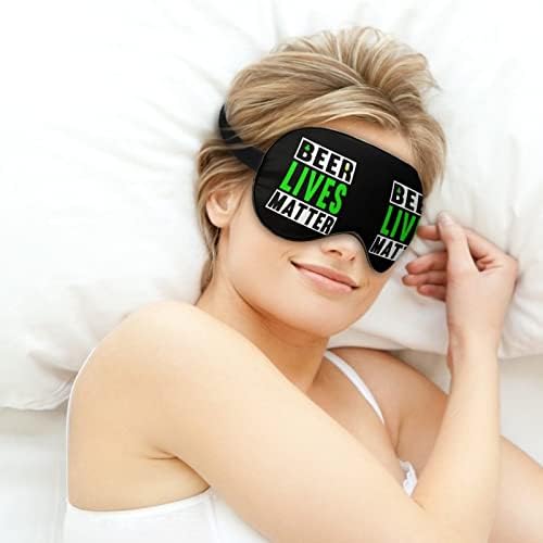 Пиво животи Материјално печатете ја маската за очи, блокирајќи ја маската за спиење со прилагодлива лента за патување во смена за спиење